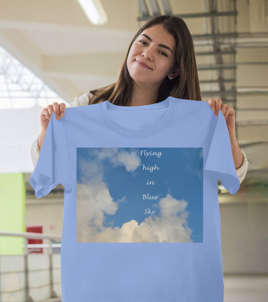Flying High In Blue Sky Clouds T-Shirt