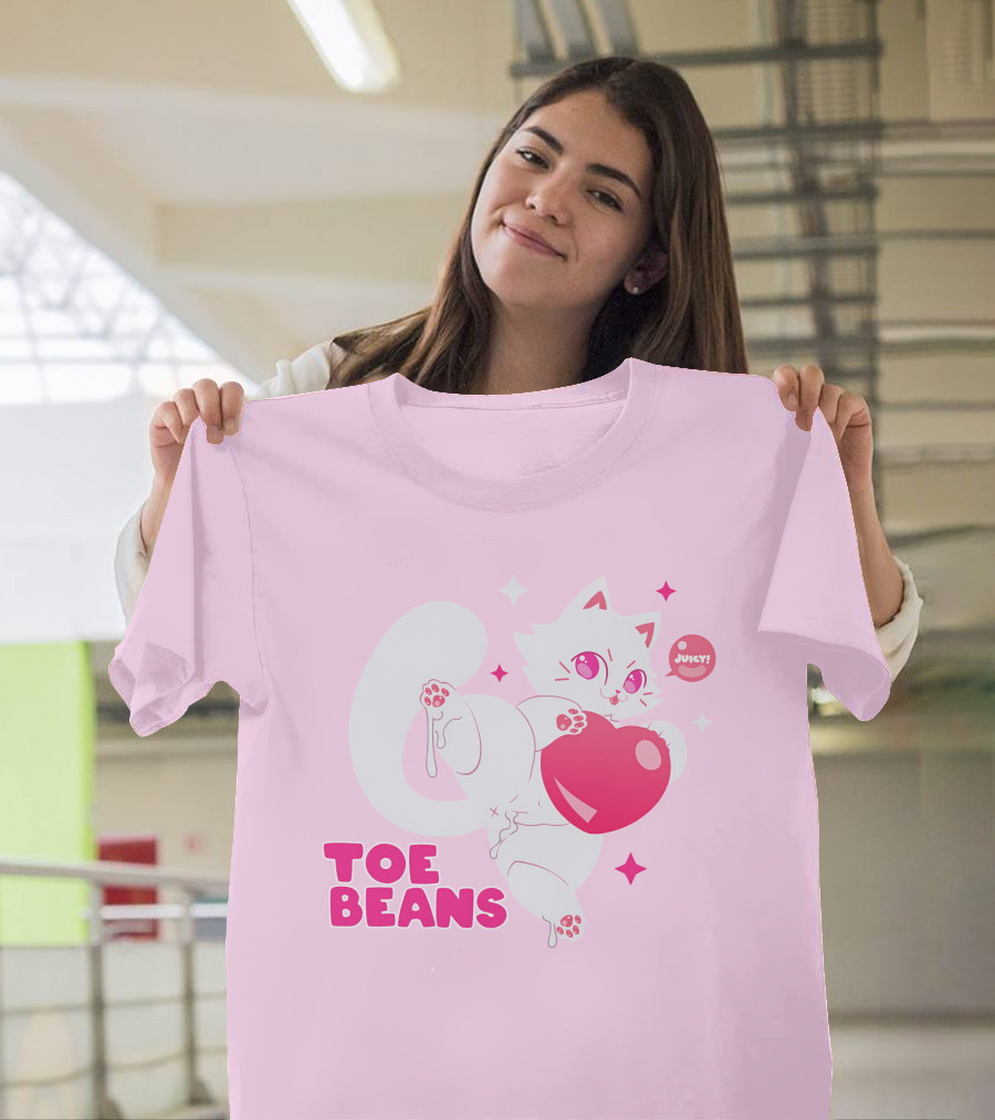 Toe Beans Juicy Cat Candy Heart Kawaii T-Shirt