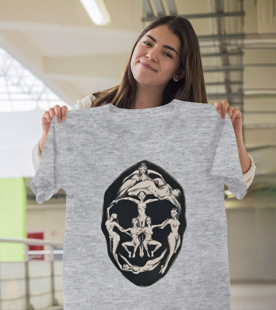 Girl Plastic Art Store Merch Dali Recreation Men's Heavyweight Surrealist Face T-Shirt