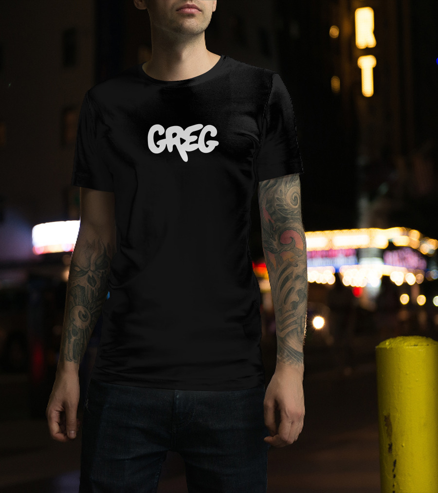 Danny Gonzalez Official Store Greg Text T-Shirt