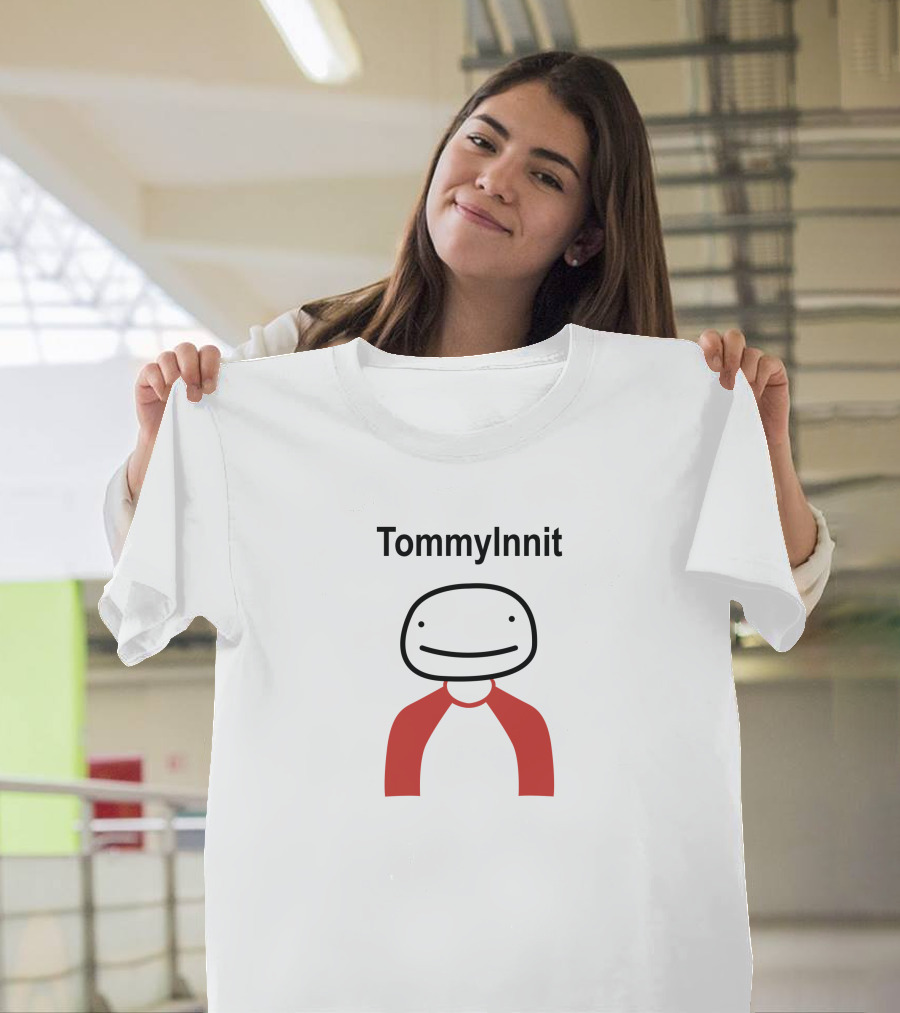 TommyInnit Simple Cartoon Character with Red T-Shirt