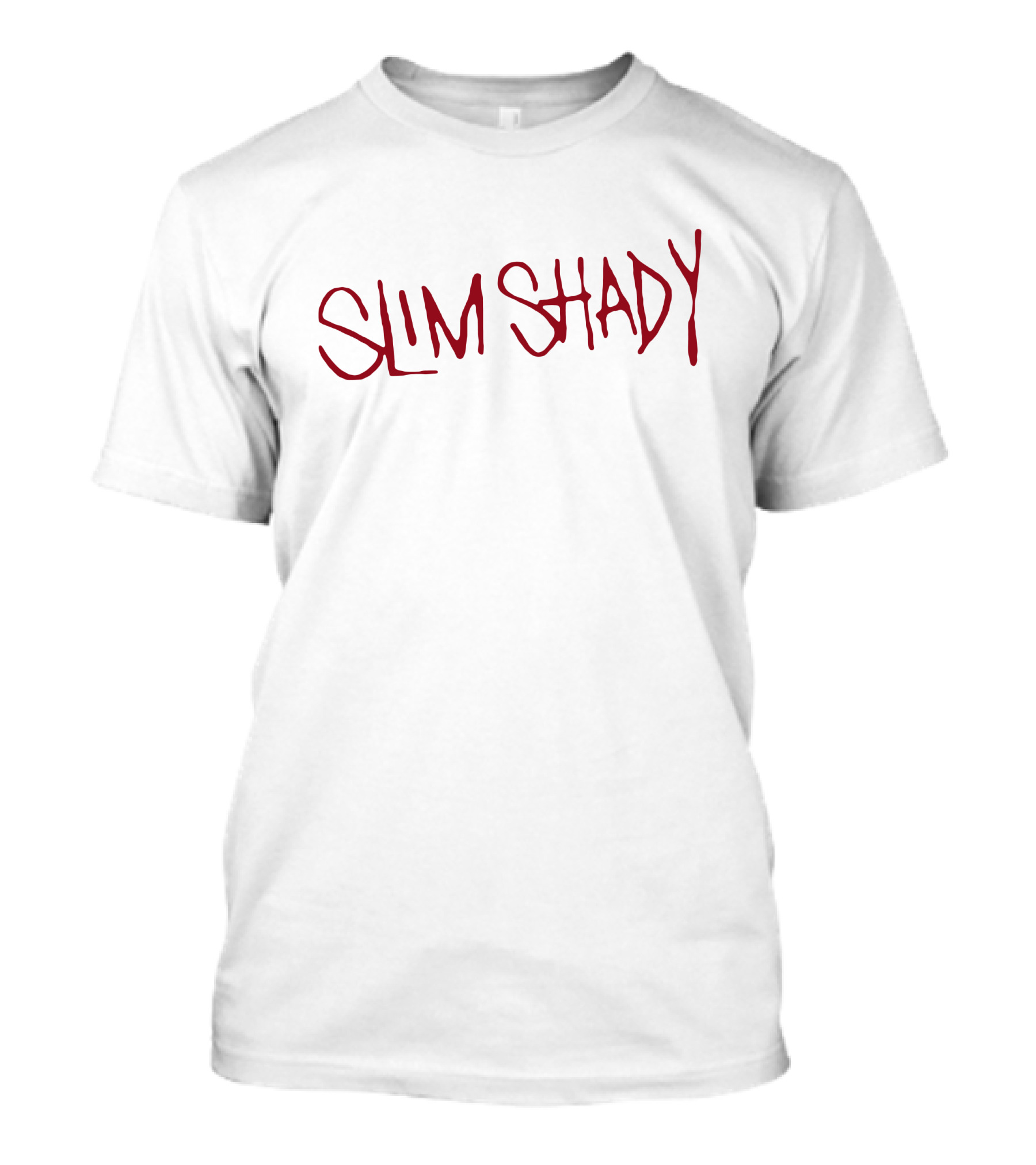 Eminem Merch Slim Shady Red Text Iconic Typography T-Shirt