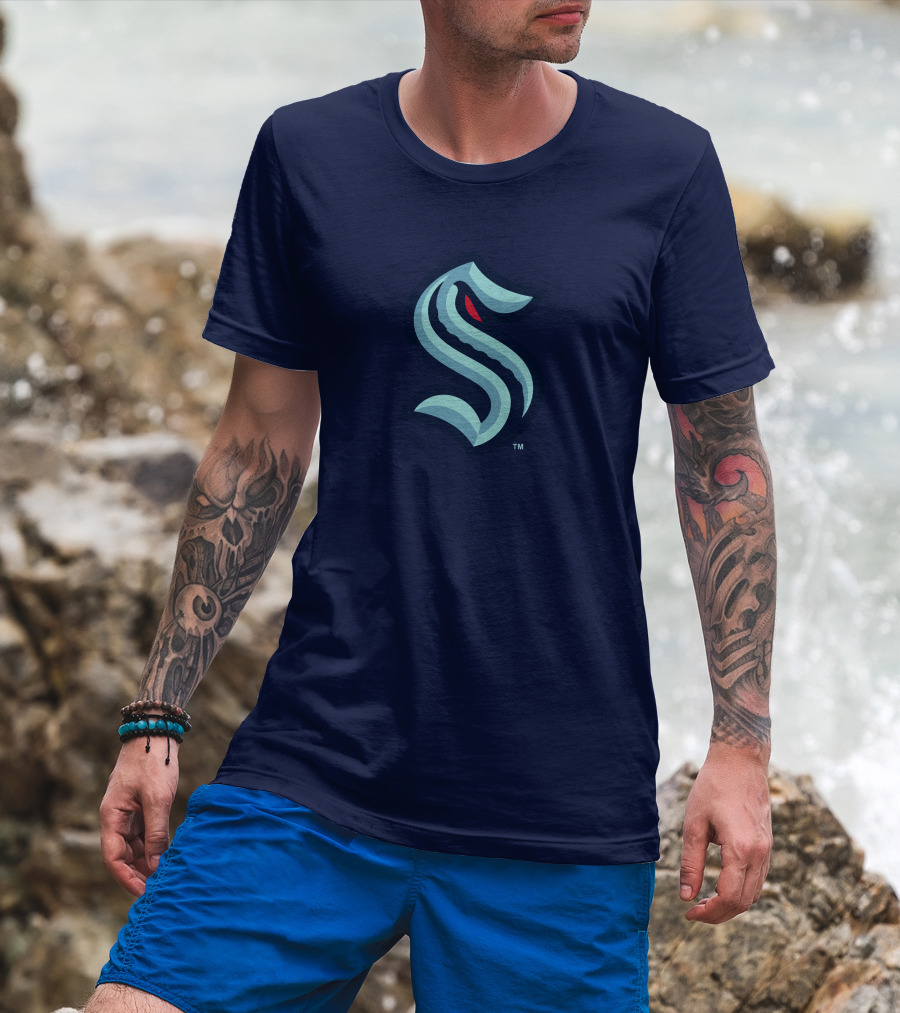Seattle Kraken Logo Blue And Red S T-Shirt