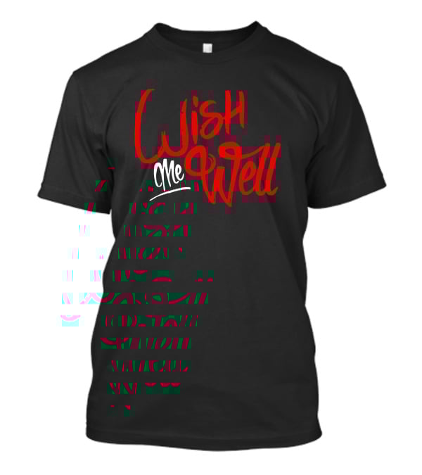 Yfn Lucci Wish Me Well Red And White Bold Script T-Shirt