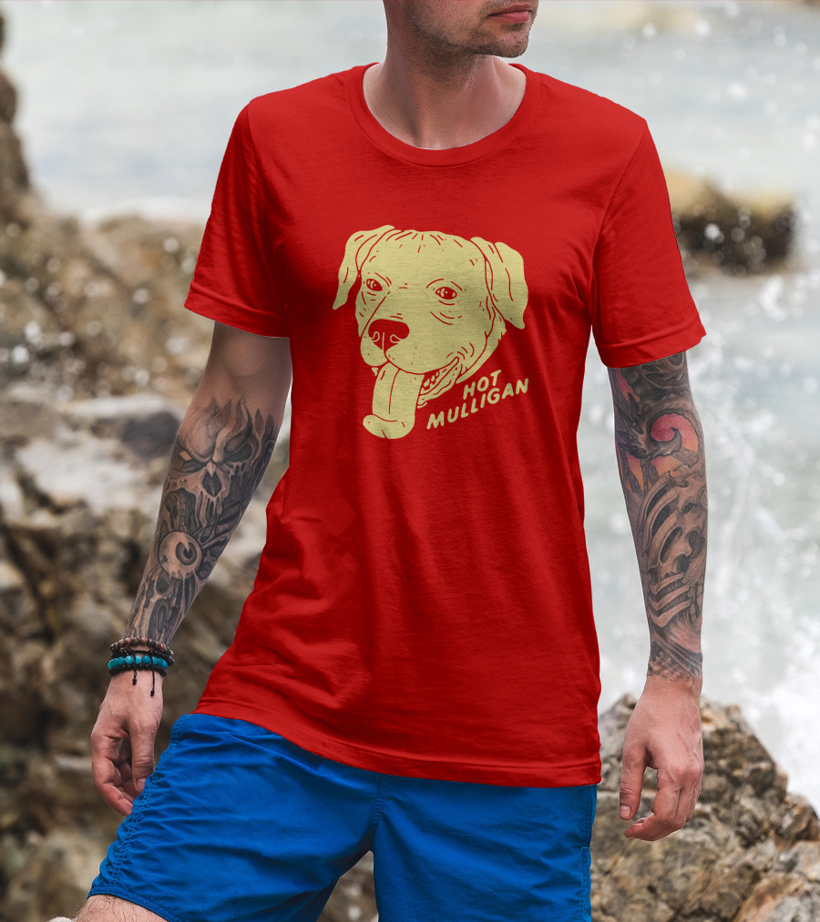 Hot Mulligan Panting Dog Red T-Shirt