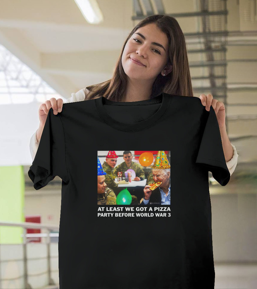 We Are Change Store At Least We Got A Pizza Party Before World War 3 Luke Rudkowski Party Hats and Balloons T-Shirt
