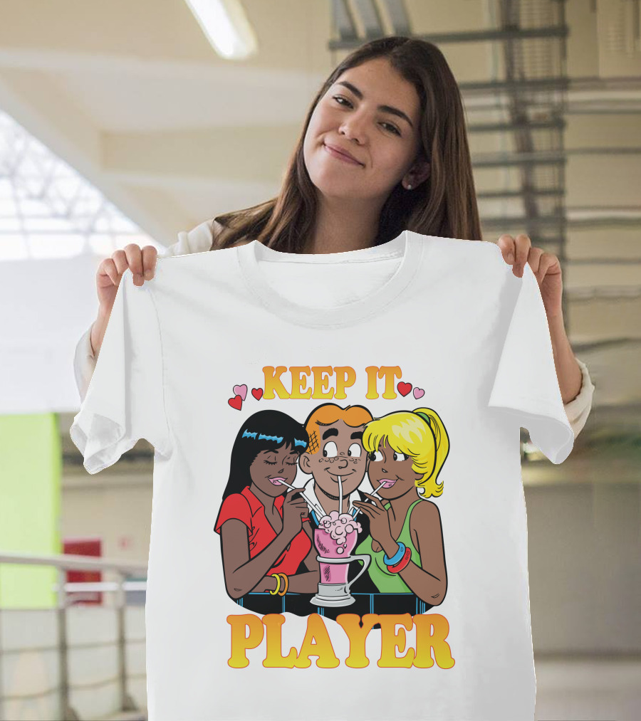 Archie Comics Betty and Veronica Keep It Player Milkshake Scene T-Shirt