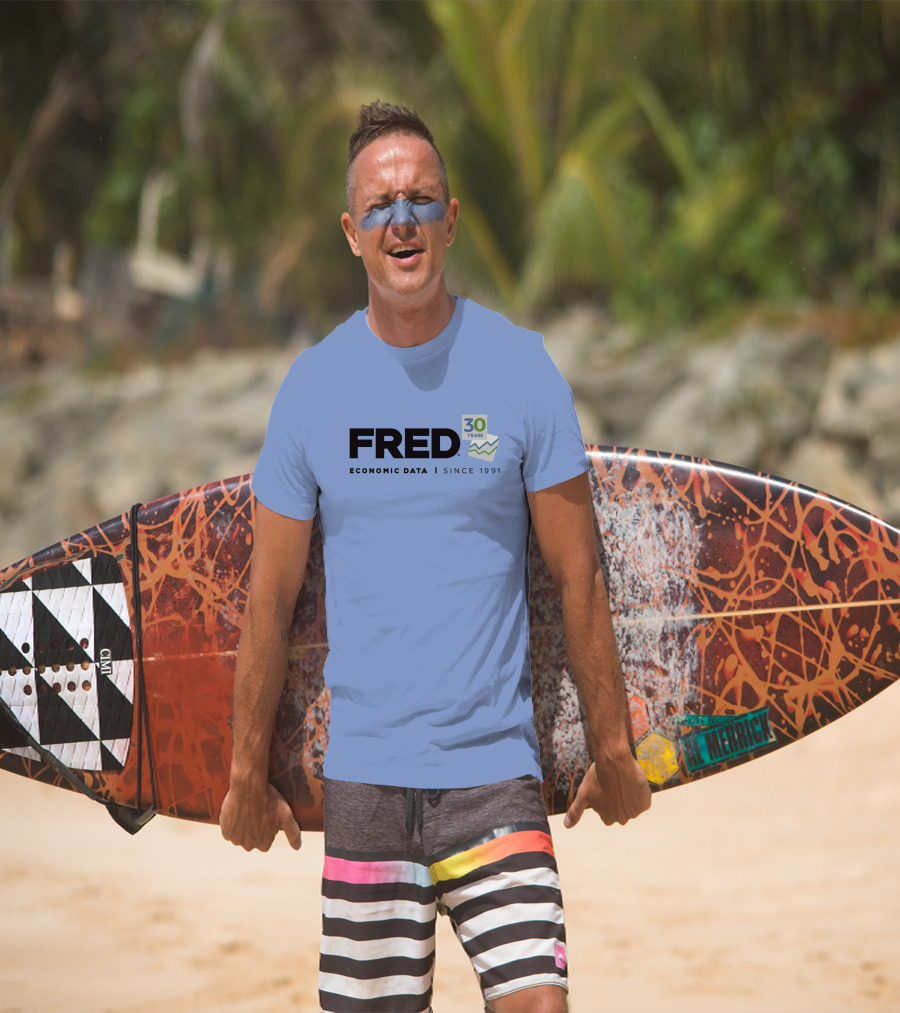 FRED Economic Data 30 Years Since 1991 T-Shirt