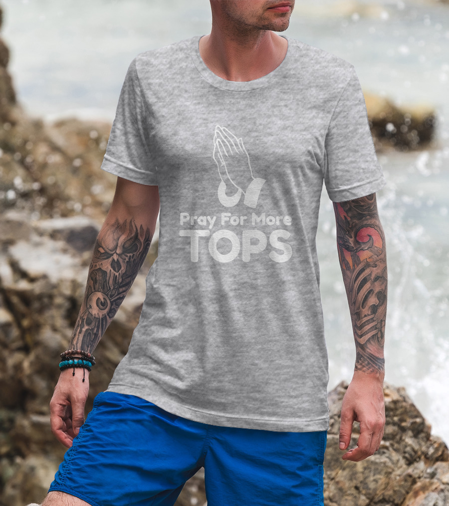 Pray For More Tops Bearly There Hands In Prayer T-Shirt