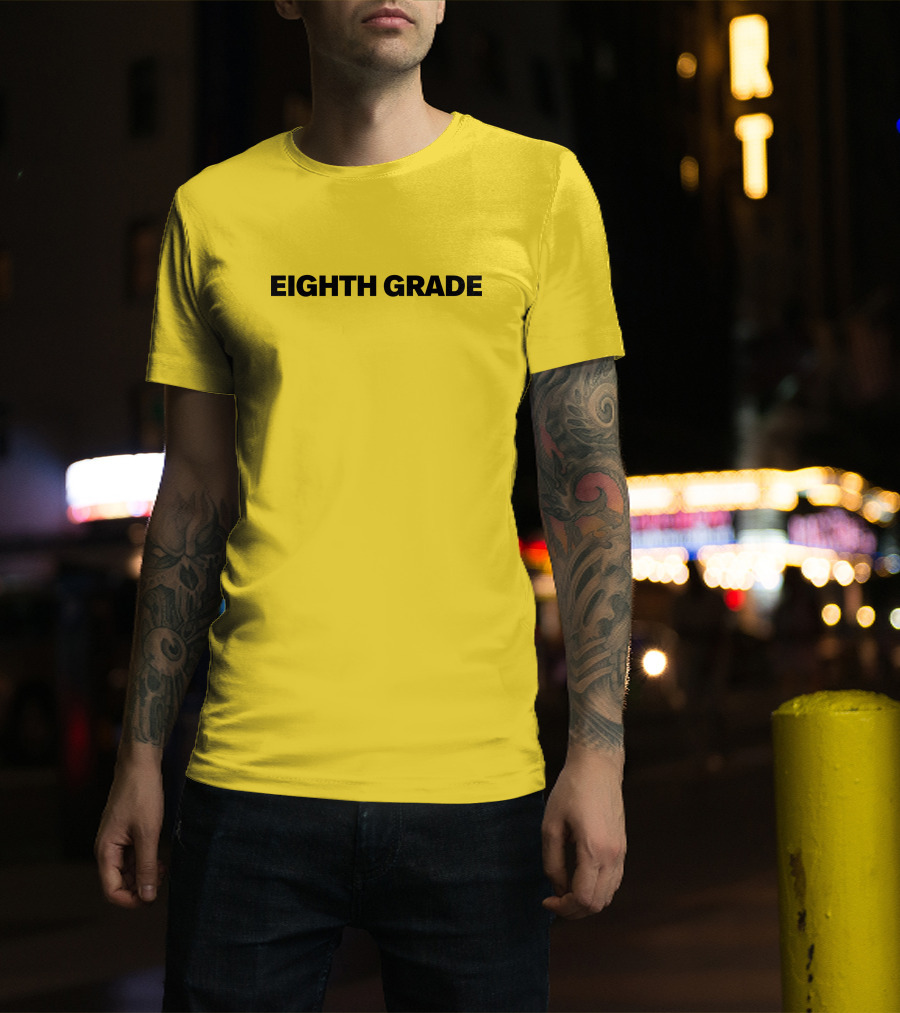 Eighth Grade Movie By Bo Burnham Yellow Background T-Shirt