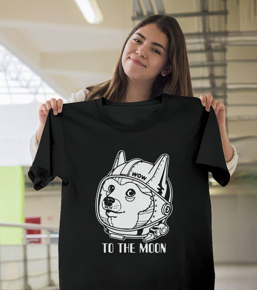 Wow Doge To The Moon Shiba Astrodoge T-Shirt