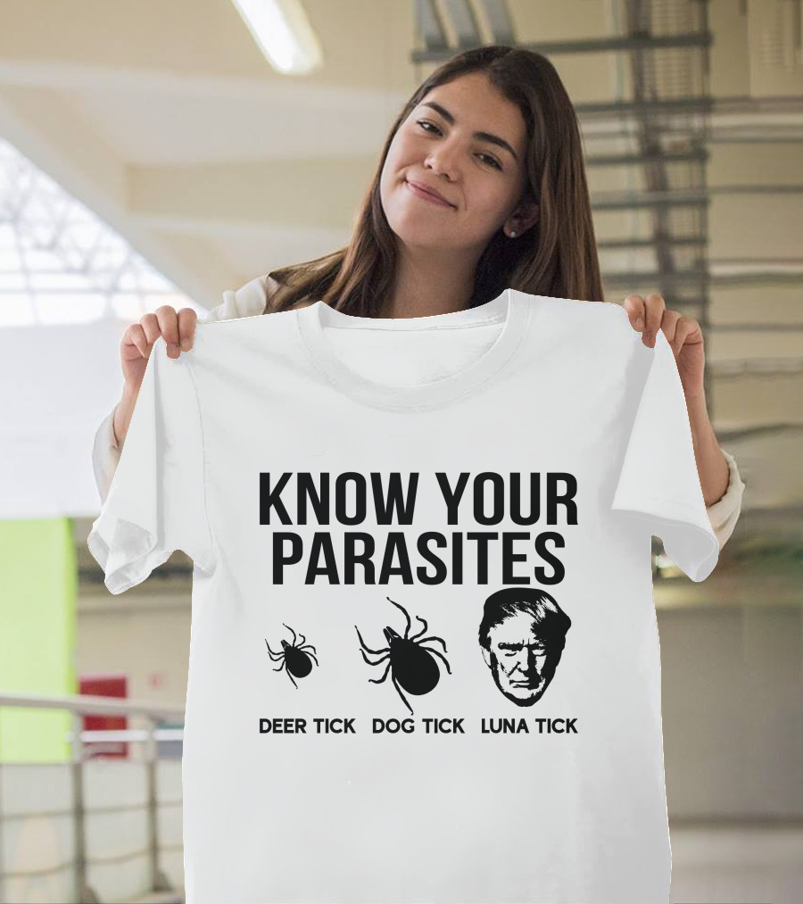 Vanessa Gorman Palmer Report Know Your Parasites Deer Tick Dog Tick Luna Tick Political Satire T-Shirt