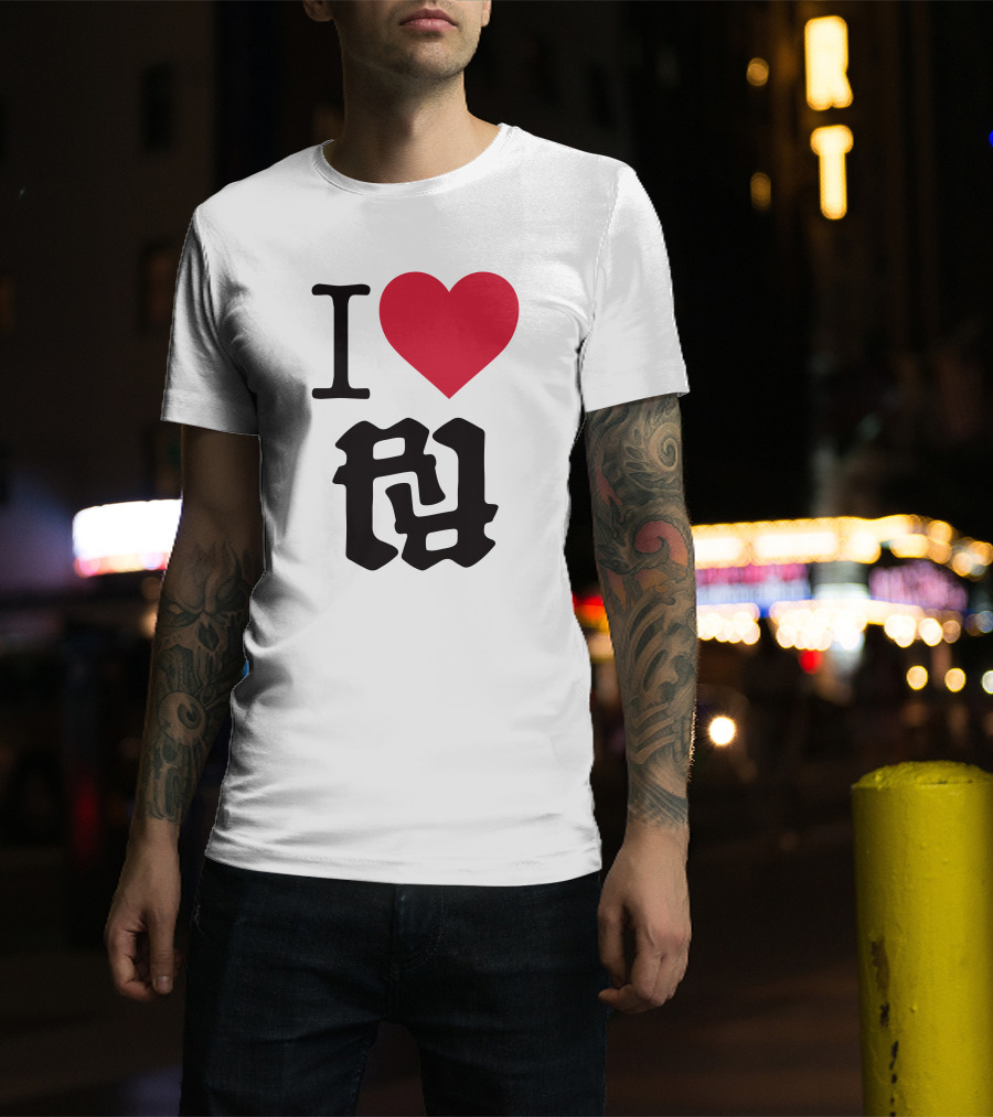 Kankan I Love RR Kanji Heart T-Shirt