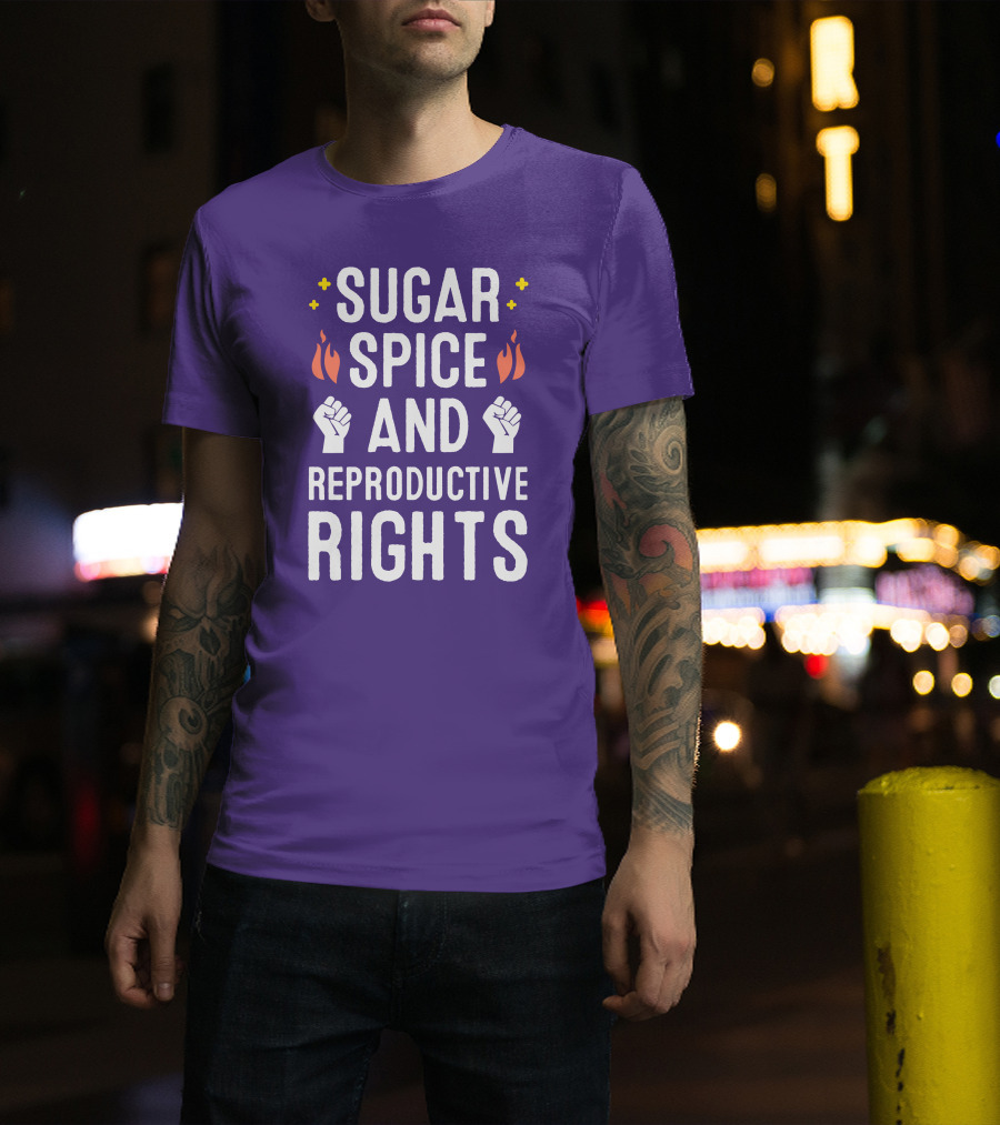 SirKatelyn Sugar Spice And Reproductive Rights Fist And Flame T-Shirt