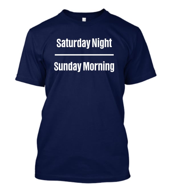 Saturday Night Sunday Morning Thin Line Back To The Island T-Shirt