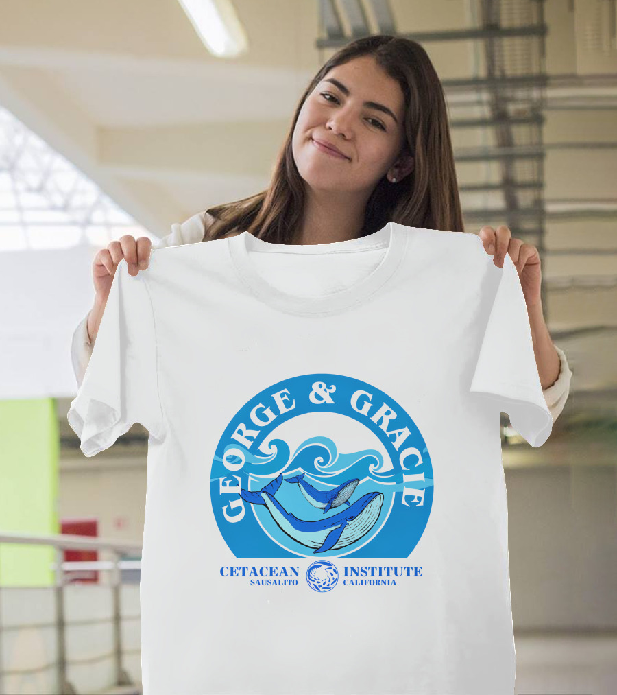 George and Gracie Cetacean Institute Sausalito California Wave T-Shirt