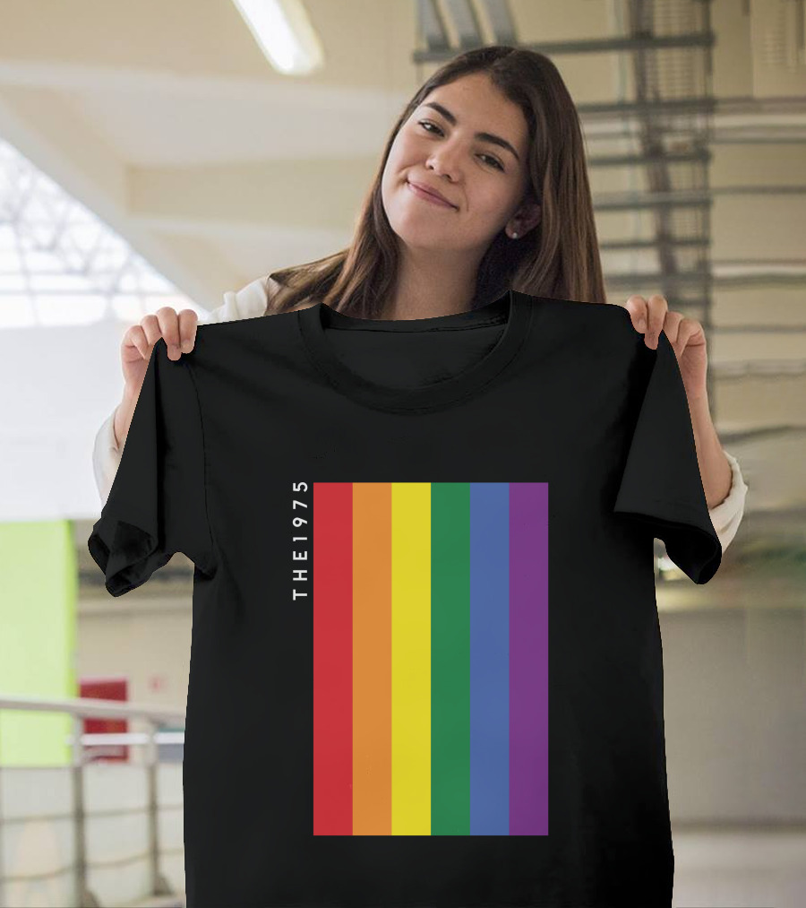 The 1975 Loving Someone Rainbow Vertical Stripes T-Shirt
