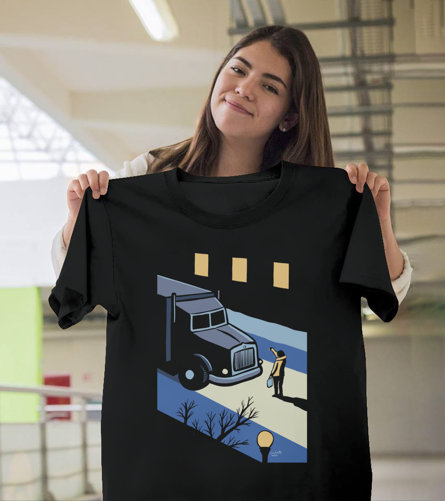 Marika Morris Stand Up Thumbs Down Colin White Truck Night Scene T-Shirt