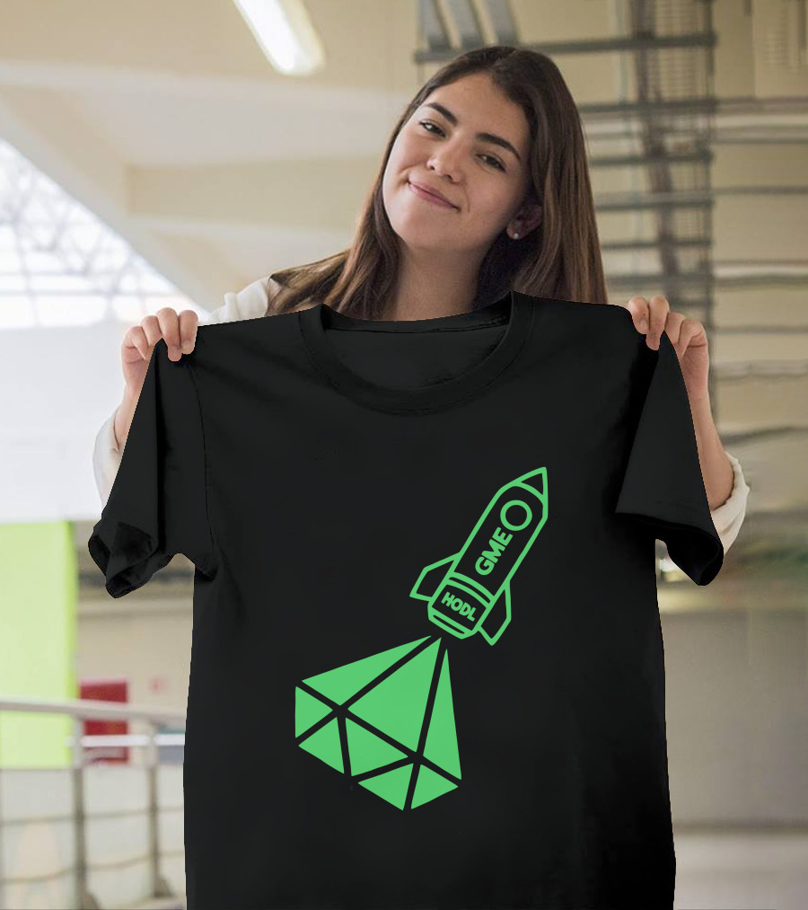 GME HODL Rocket To The Moon St. Patrick's Day Green T-Shirt