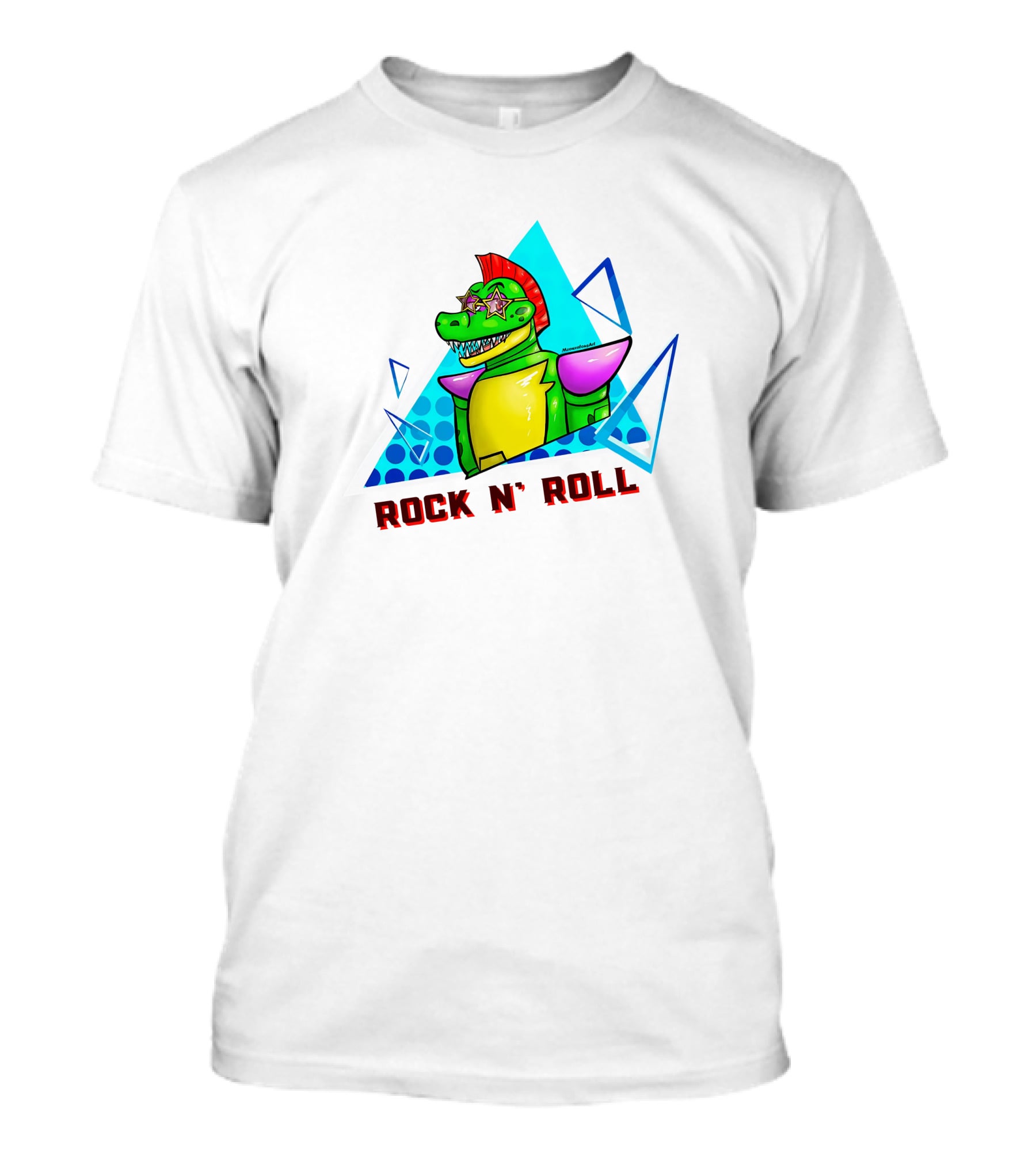 Monty Rock N' Roll Dinosaur With Star Shades And Mohawk T-Shirt