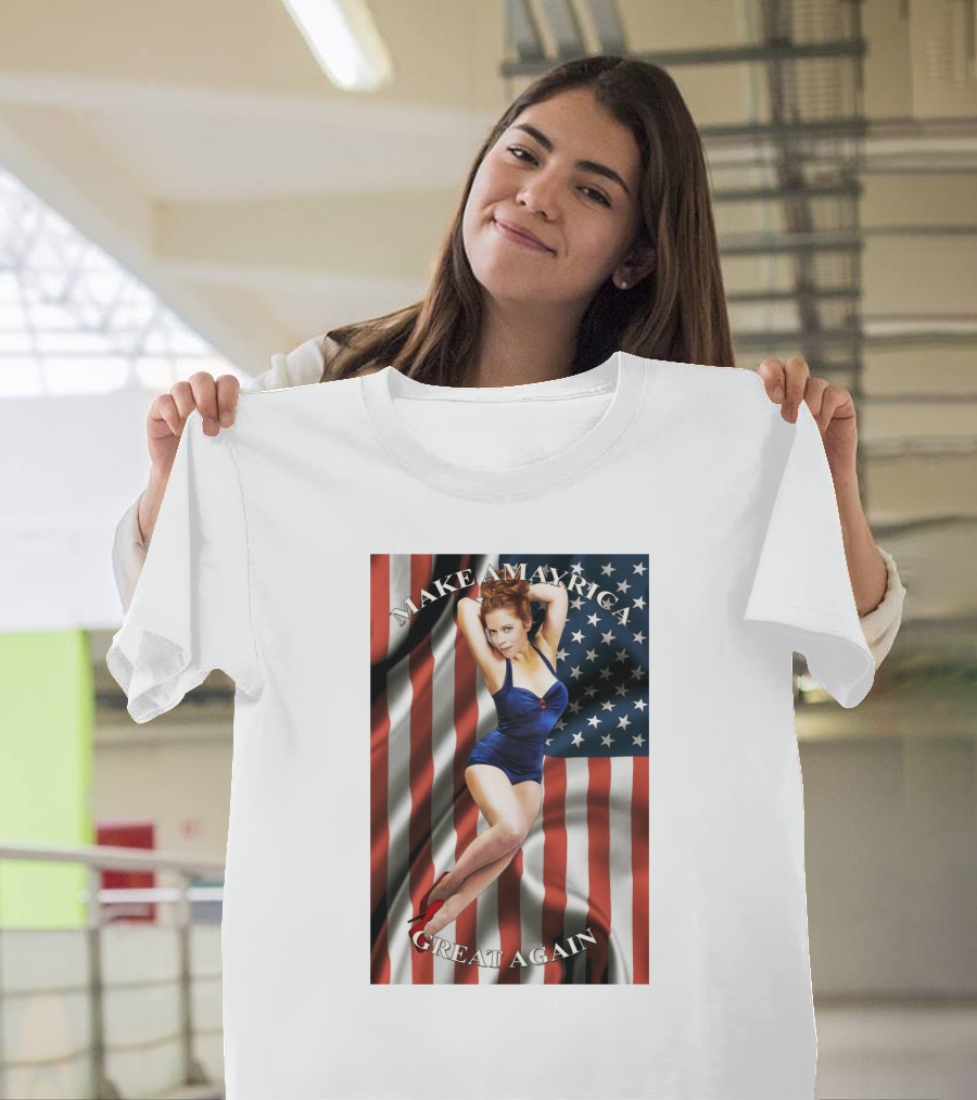 Make America Great Again US Flag Pin-Up Model T-Shirt