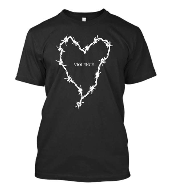 Violence Barbed Wire Heart 24Hundred Merch Frank Iero T-Shirt