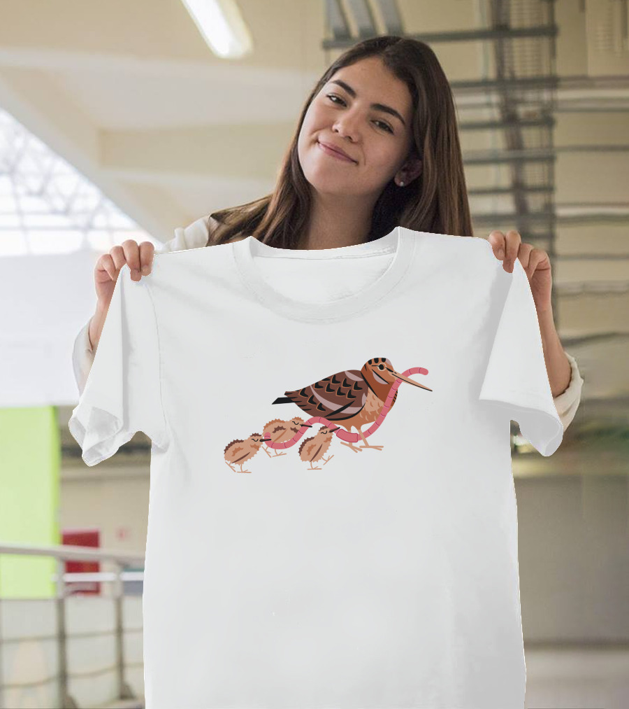Everpress Shop Everybody Grab Hold Bird and Chicks with Worms T-Shirt