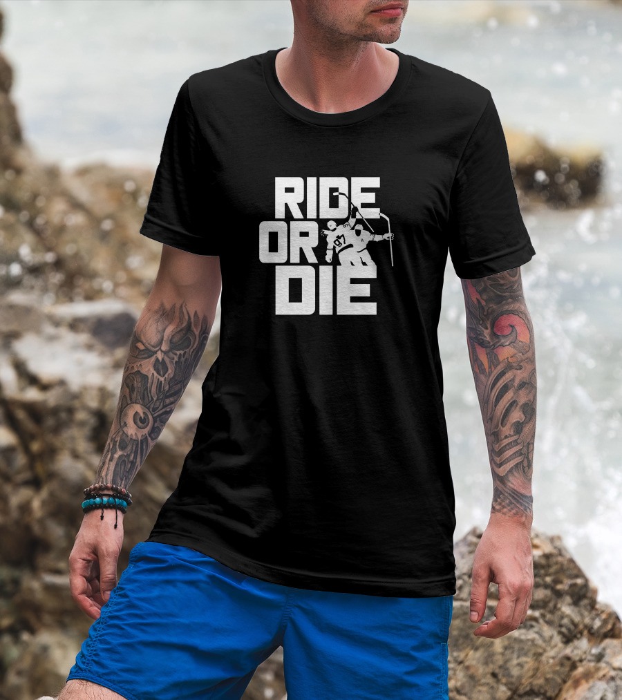Oilers Nation Gear Ride Or Die Hockey Player T-Shirt