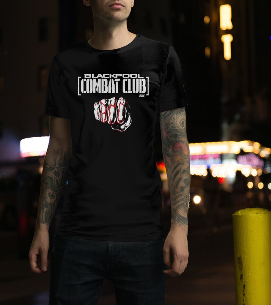 AEW Blackpool Combat Club Forged Fist T-Shirt