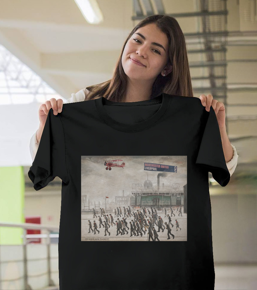 Proper Tees Merch Store Manchester United Liverpool Football Art Crowd Scene T-Shirt