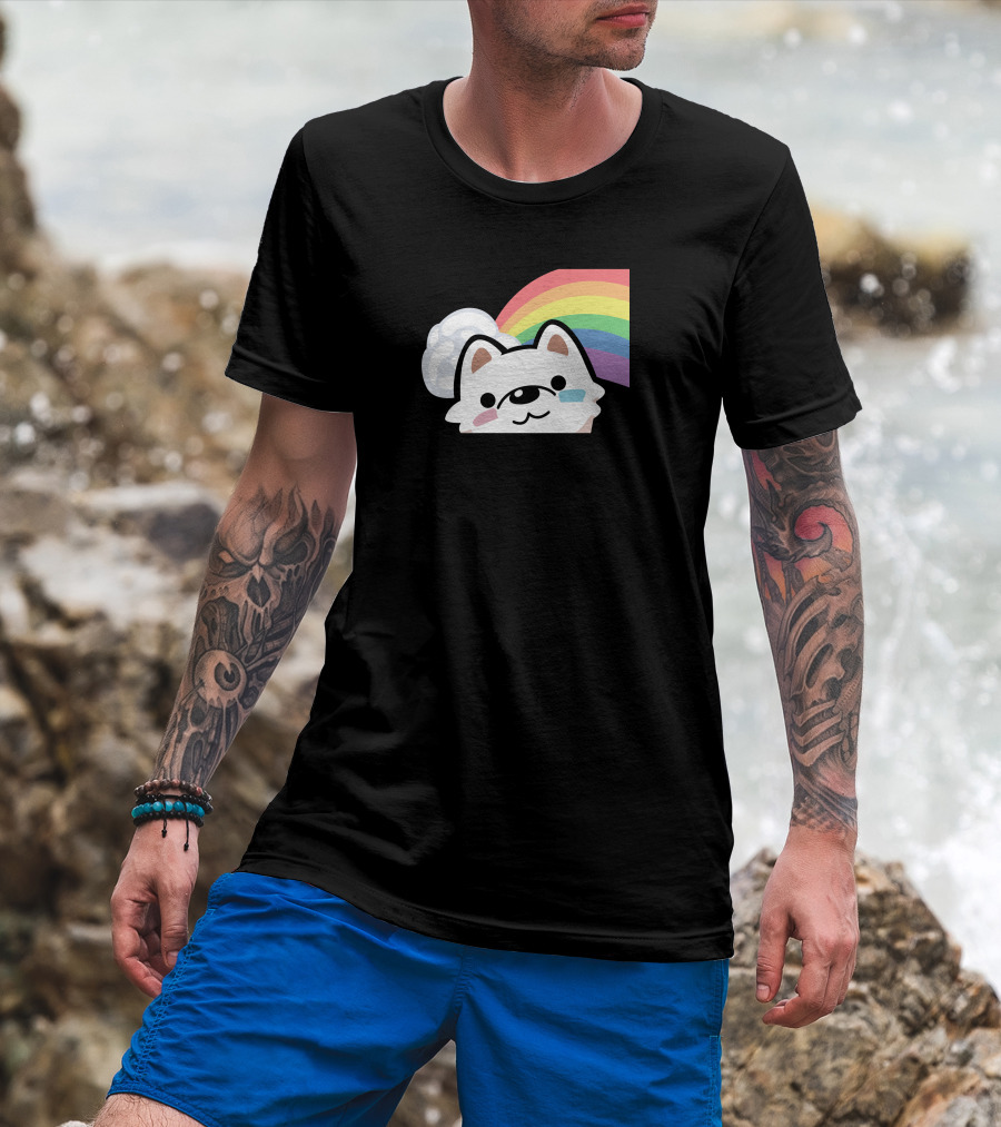 Streame Lements Merch DarkViperAU Pride Rainbow Dog T-Shirt