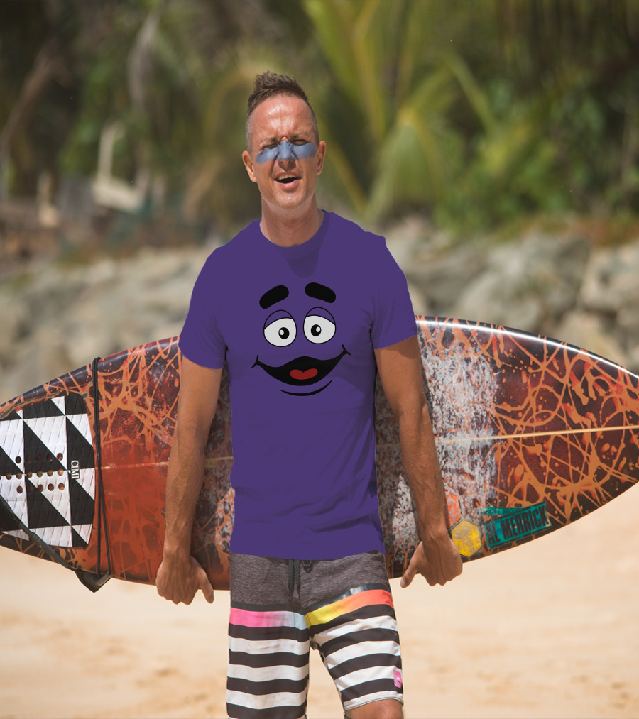 Grimace Smile Face McDonald's Character T-Shirt