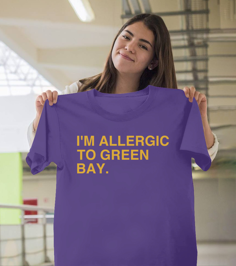 I'm Allergic To Green Bay Packers Football Fan Rivalry T-Shirt