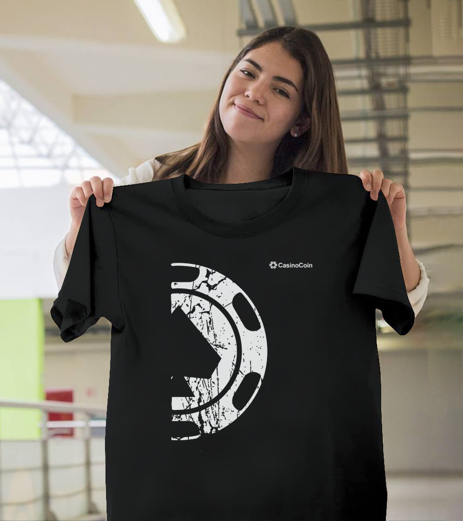 CasinoCoin Grunge Distressed Style Text Cryptocurrency T-Shirt