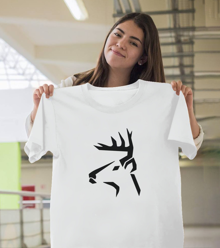 Box Merch Geometric Deer Head T-Shirt
