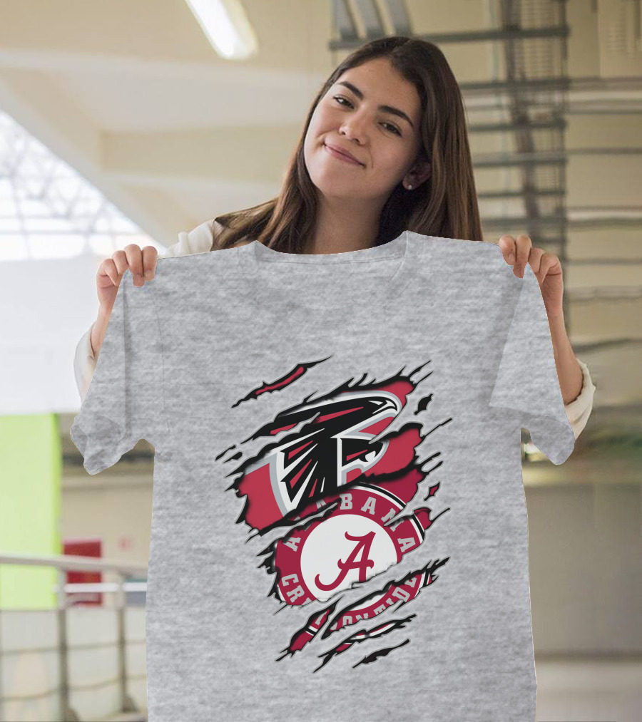 Alabama Crimson Tide And Atlanta Falcons Fan T-Shirt