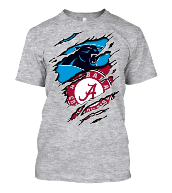 Alabama Crimson Tide Carolina Panthers Torn Claw T-Shirt