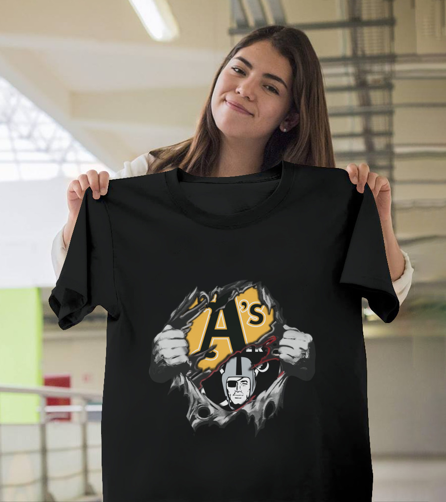 Oakland Raiders A's Dual Team Fan Mashup T-Shirt