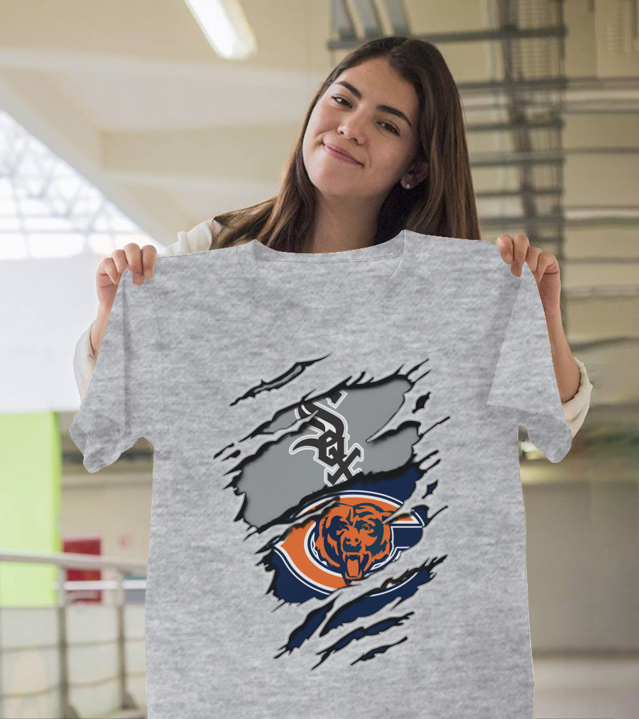 Chicago Bears Whitesox Tear-Through T-Shirt