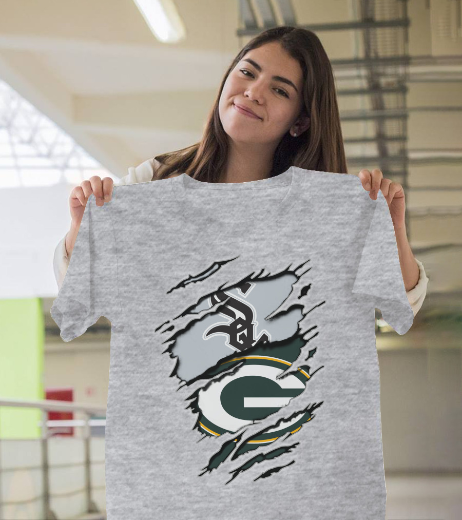Packers White Sox Logo Mashup T-Shirt