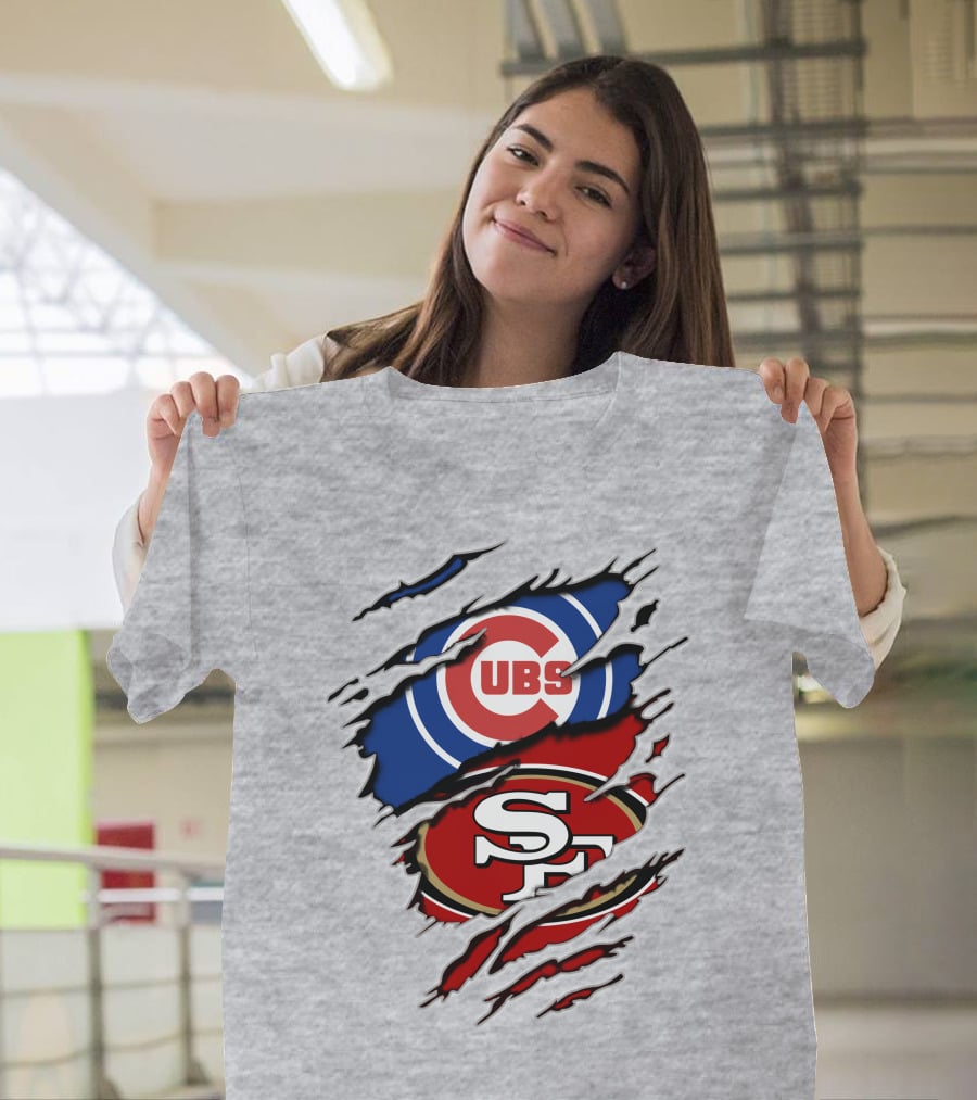 Cubs San Francisco Forty-Niners Torn T-Shirt