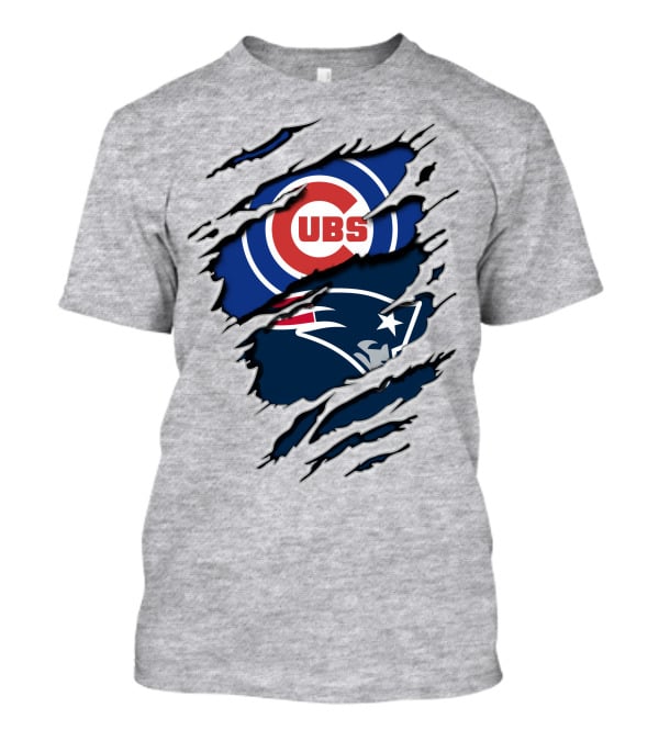 Cubs Patriots Logo Mashup Fan T-Shirt