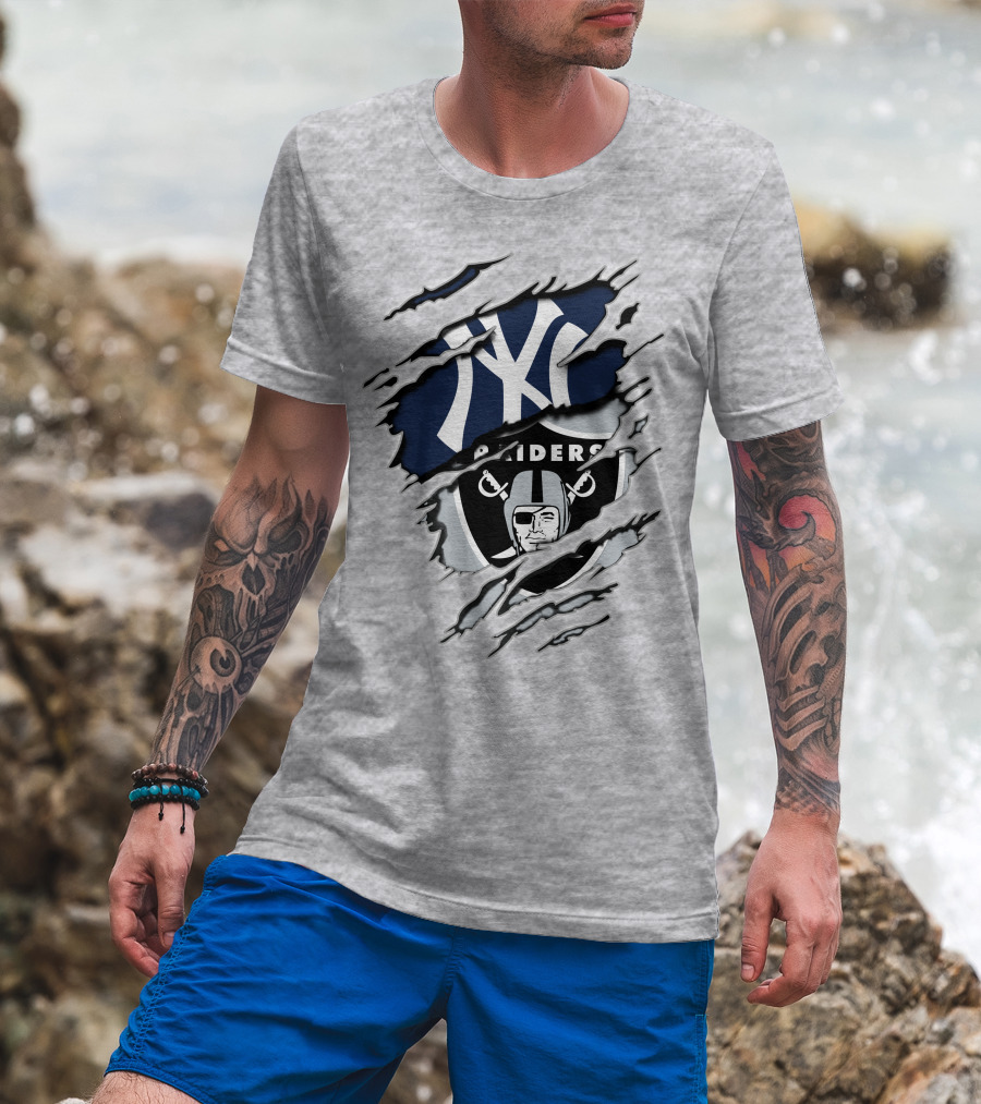 Raiders Yankees Ny Crossover T-Shirt