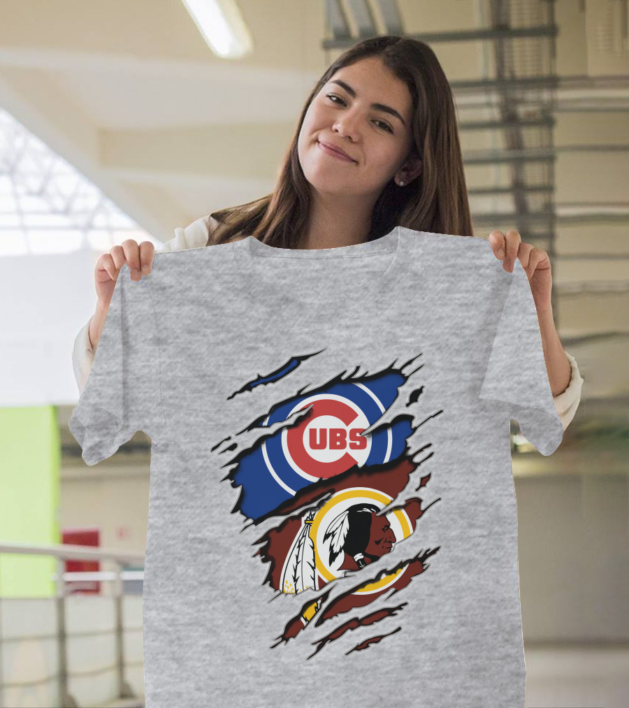 Cubs And Redskins Logos Combined T-Shirt