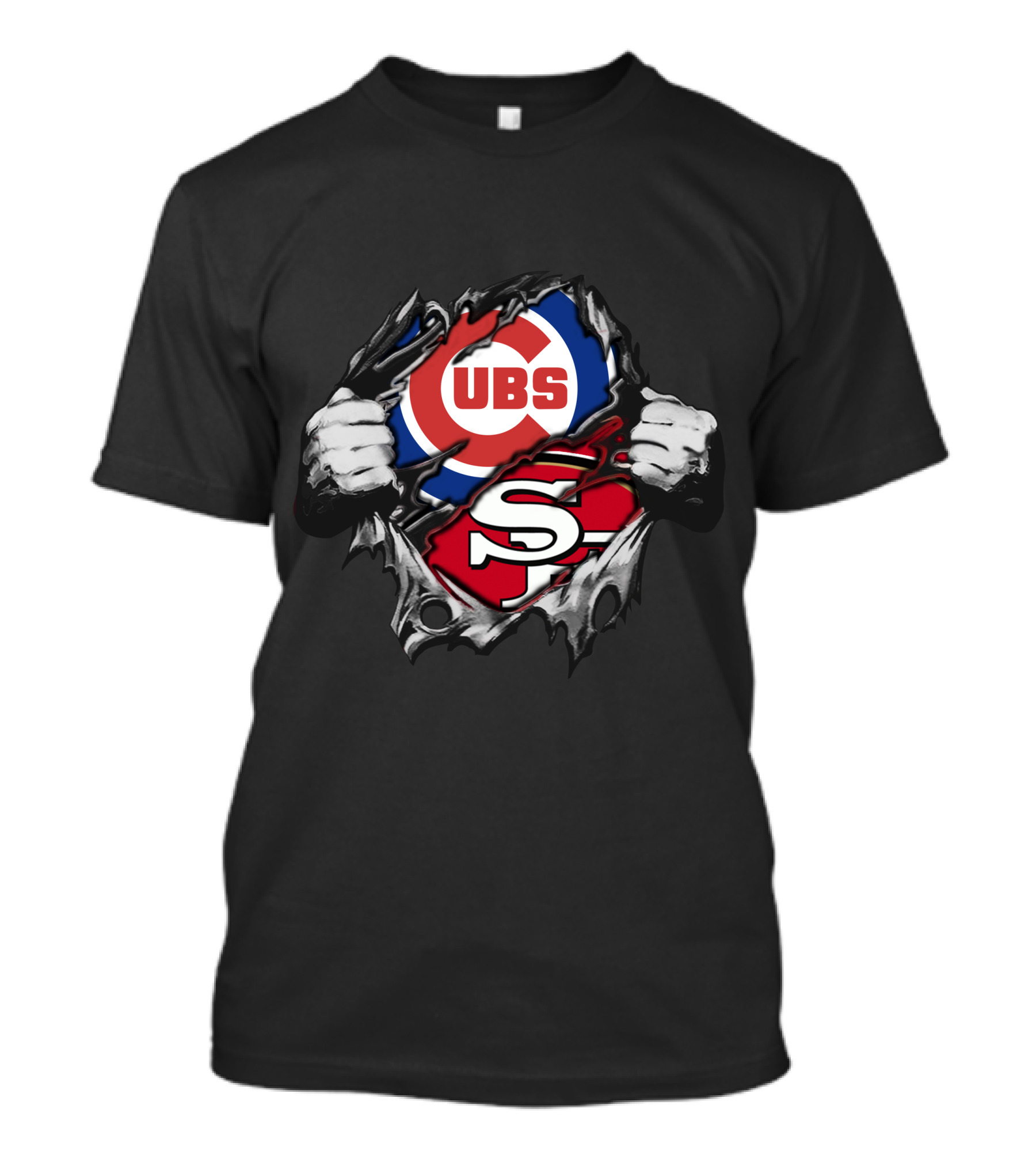 49ers Cubs Logo Fusion Fan Crossover T-Shirt