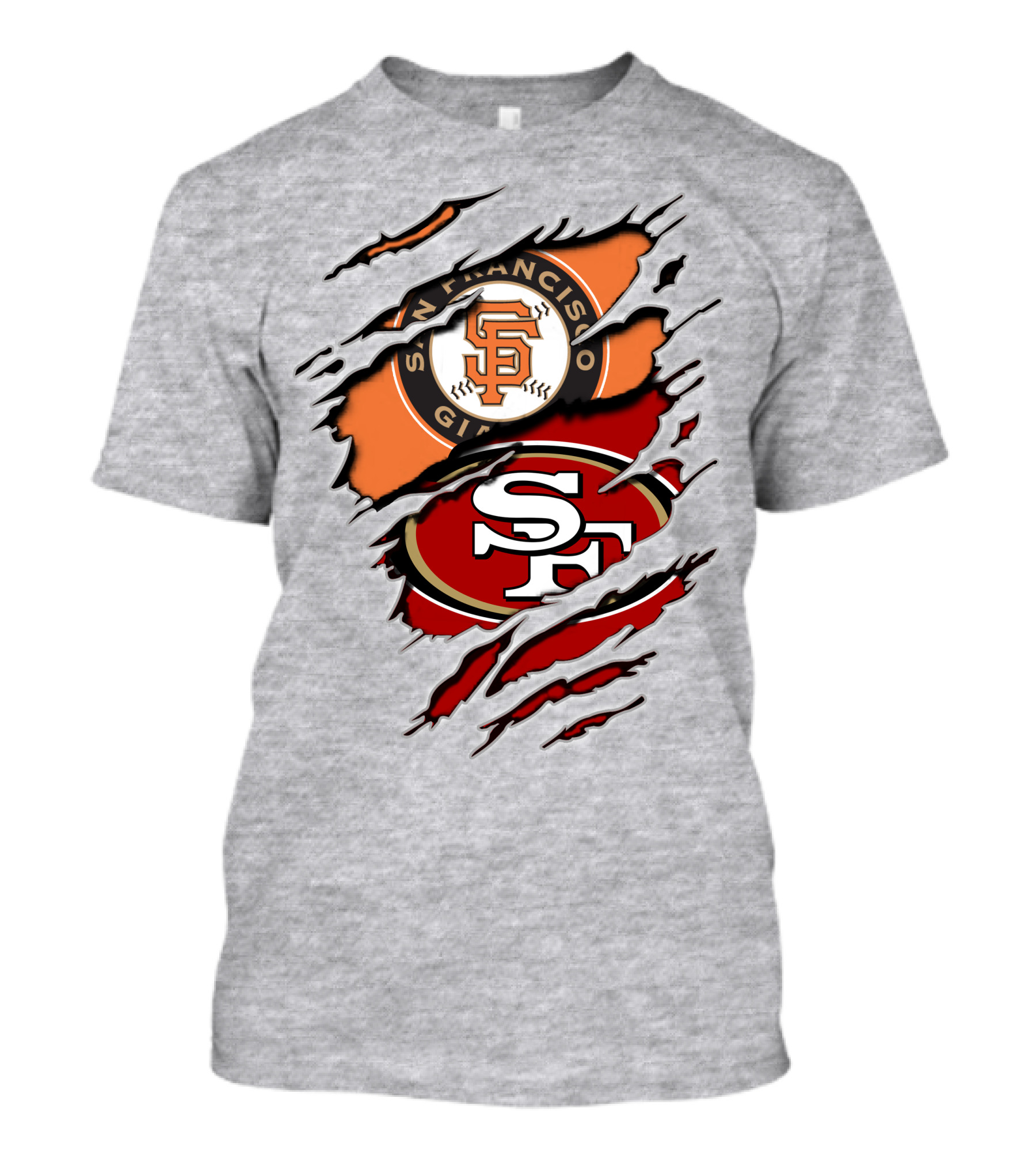 San Francisco Giants 49ers Crossover Logo T-Shirt