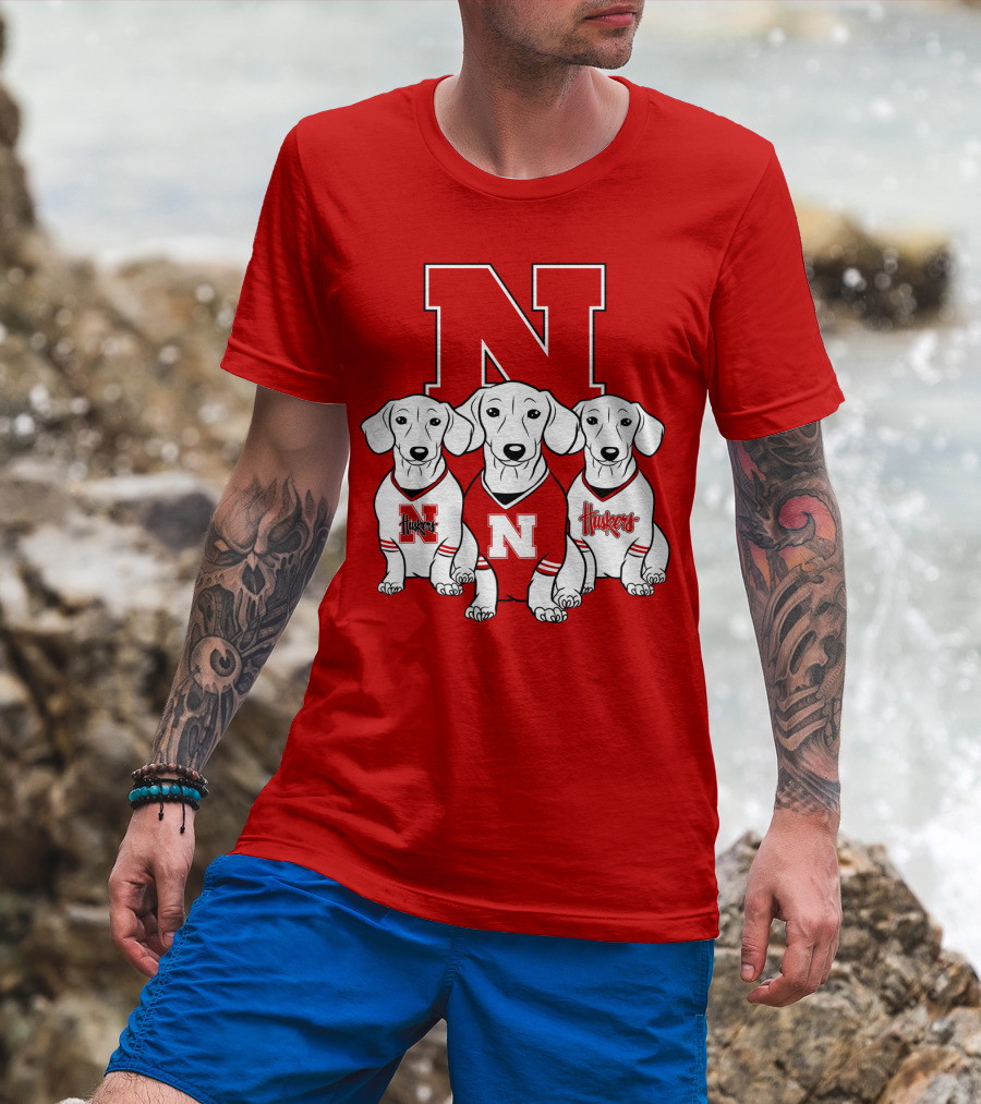 Nebraska Huskers Dachshund T-Shirt