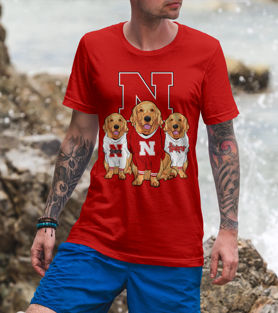 Nebraska Huskers Golden Retrievers T-Shirt