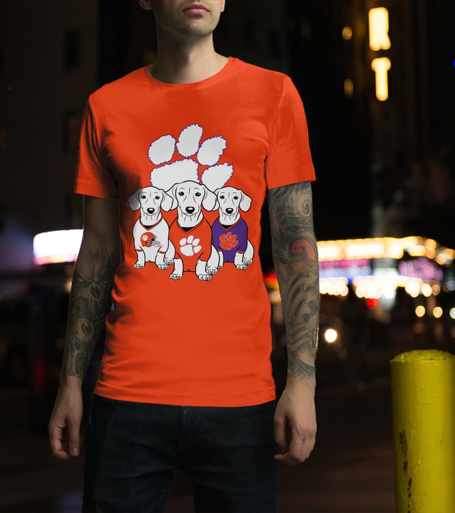 Clemson Tigers Dachshund T-Shirt