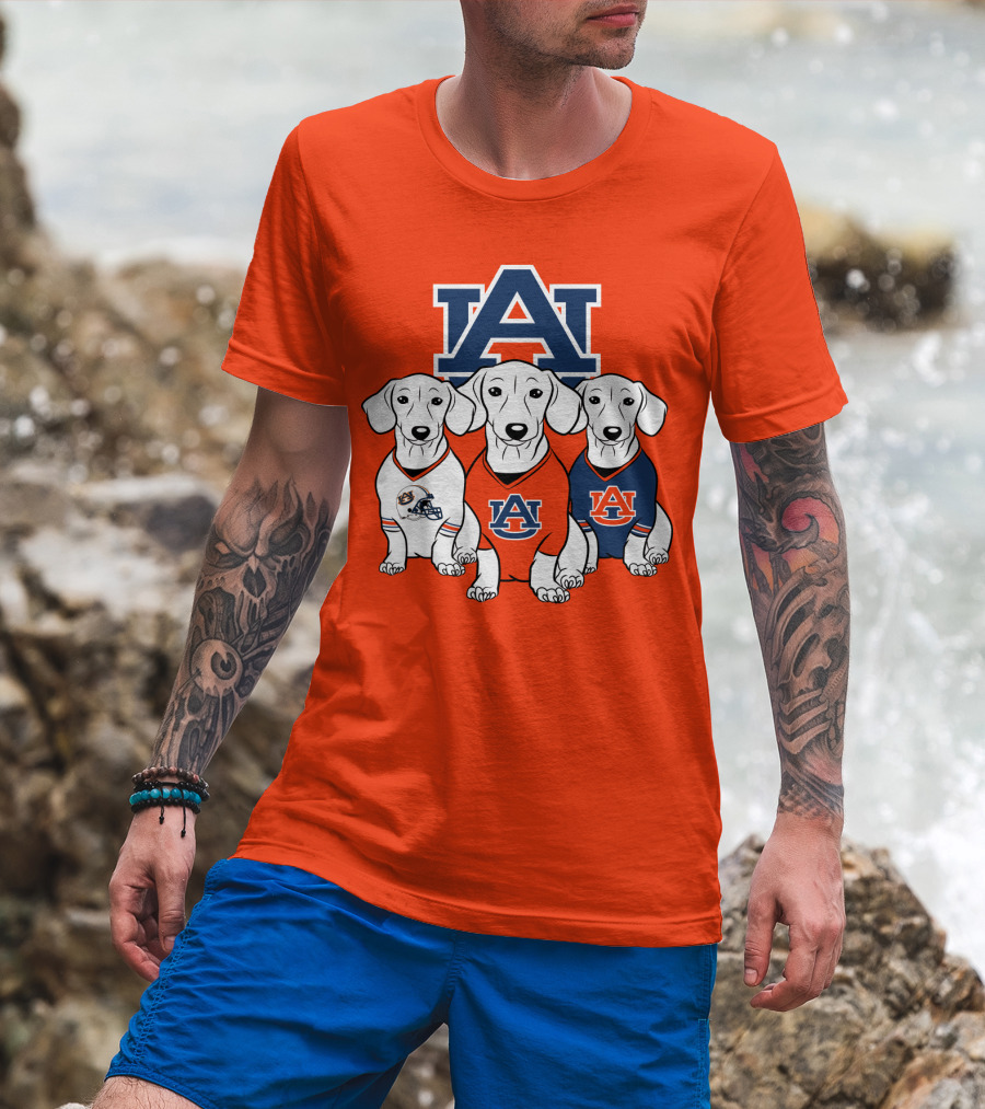 Auburn University Bulldogs Orange And Blue T-Shirt